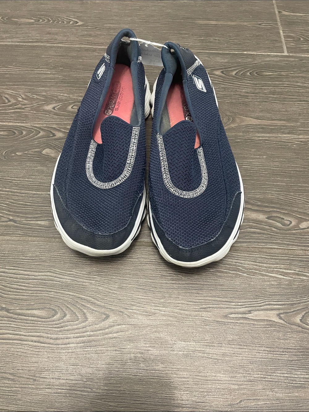 Skechers Navy Slip-On Memory Foam Walking Sneakers
